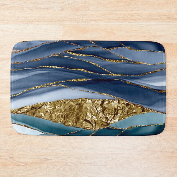 Item preview, Blue Glamour Faux Marble And Agate Landscapes designed and sold by MysticMarble.