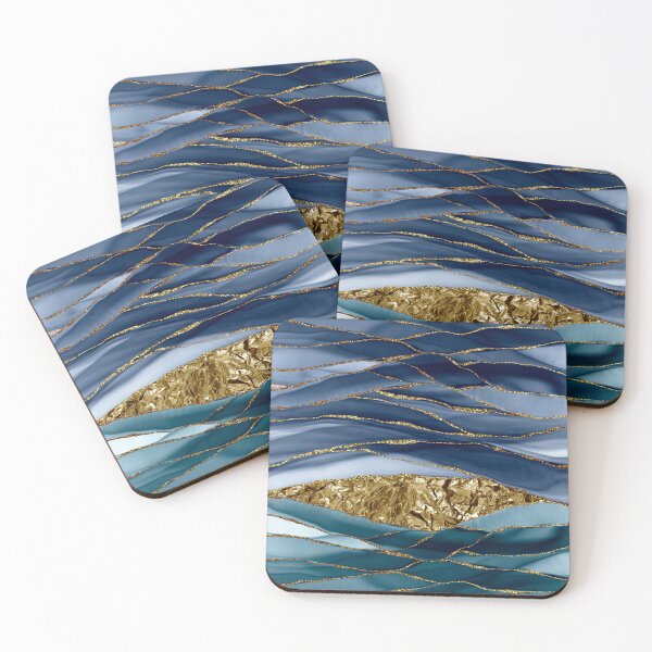 Item preview, Blue Glamour Faux Marble And Agate Landscapes designed and sold by MysticMarble.
