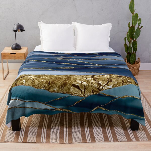 Item preview, Blue Glamour Faux Marble And Agate Landscapes designed and sold by MysticMarble.