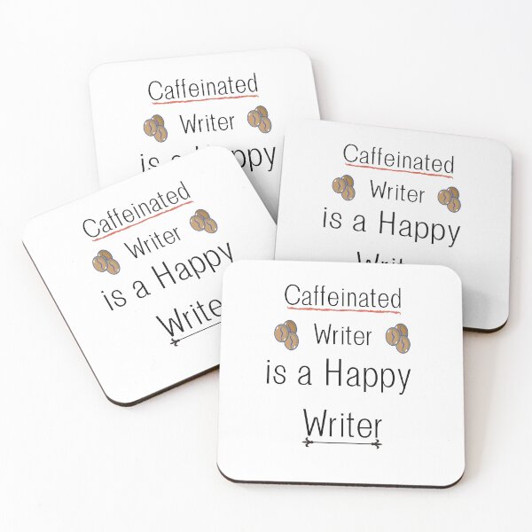Item preview, Caffeinated Writer Happy Writer Funny Coffee Lovers  designed and sold by piskwi.