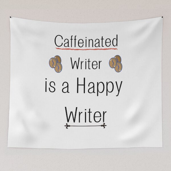 Item preview, Caffeinated Writer Happy Writer Funny Coffee Lovers  designed and sold by piskwi.