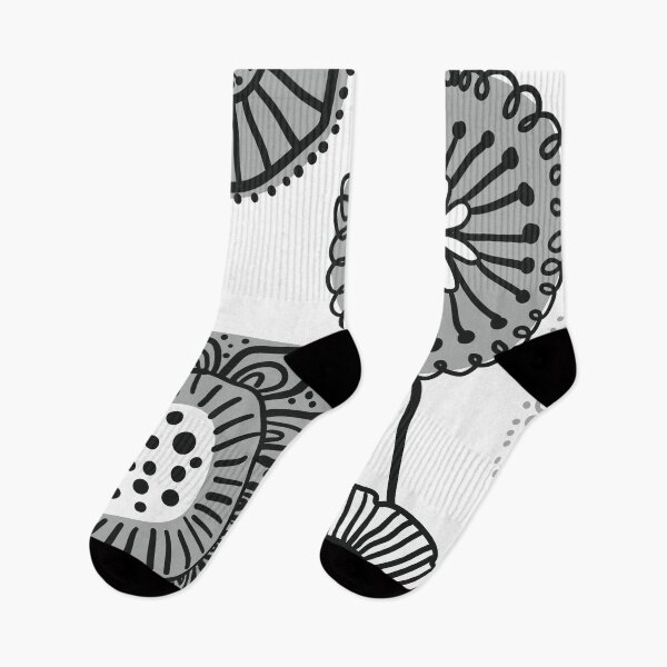 Item preview, Folksy Floral In Black & White designed and sold by House of Haha.