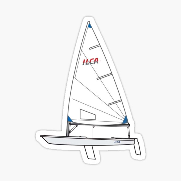 ILCA Radial Sailboat Sticker