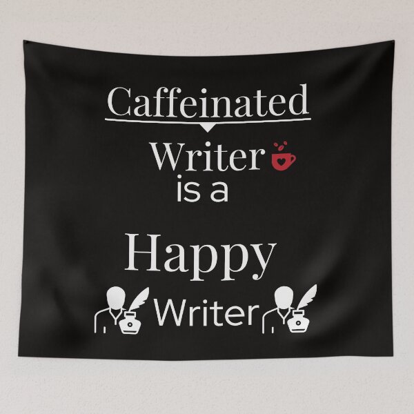 Item preview, Caffeinated Writer Happy Writer Funny Coffee Lovers designed and sold by piskwi.