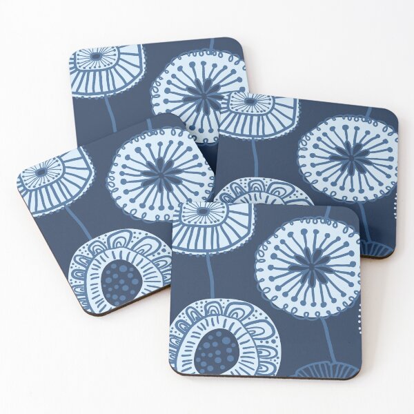Item preview, Folksy Floral In Navy designed and sold by House of Haha.