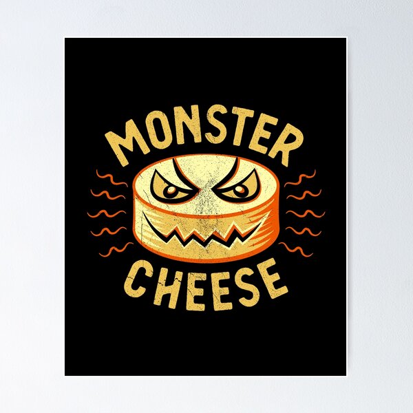 Item preview, Monster Cheese - Funny Cartoon Muenster Cheese Creature designed and sold by bonmotto.