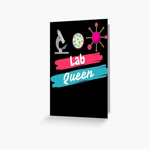 ¡REINA DE LABORATORIO! Laboratorio Médico Científico Tecnología Micro Tarjetas de felicitación