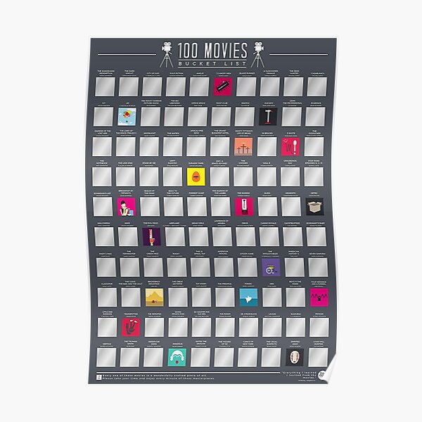 silver 100 movie bucket list scratch Poster