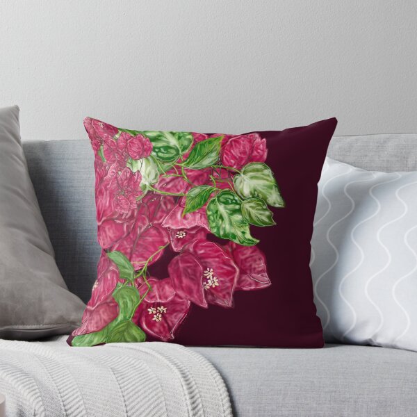 Bougainvillea Beauty Throw Pillow