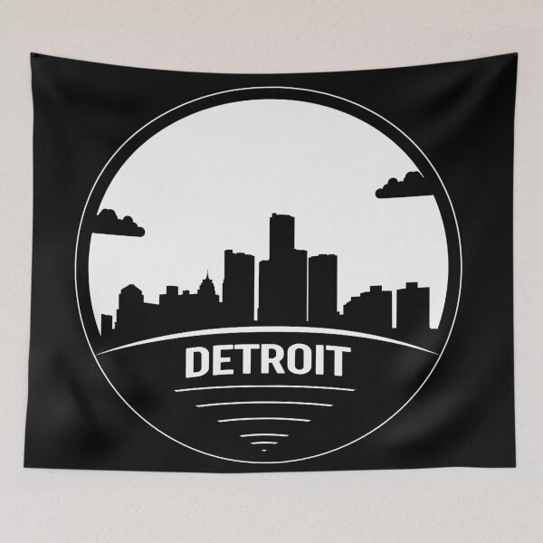 Item preview, Detroit city skyscraper skylines designed and sold by 4800cash.
