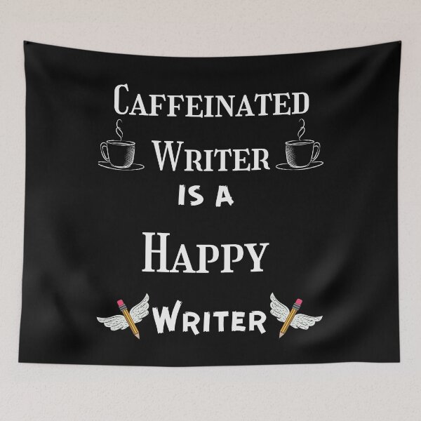 Item preview, Caffeinated Writer Happy Writer Funny Coffee Lovers designed and sold by piskwi.