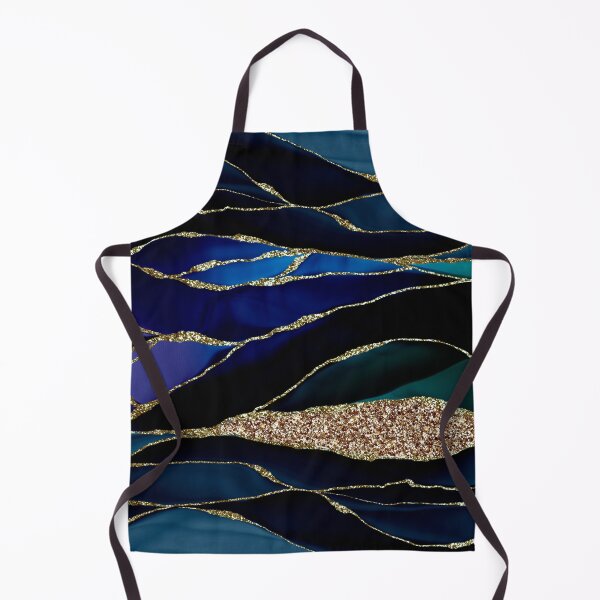 Item preview, Blue And Gold Glamour Faux Marble And Agate Landscapes designed and sold by MysticMarble.