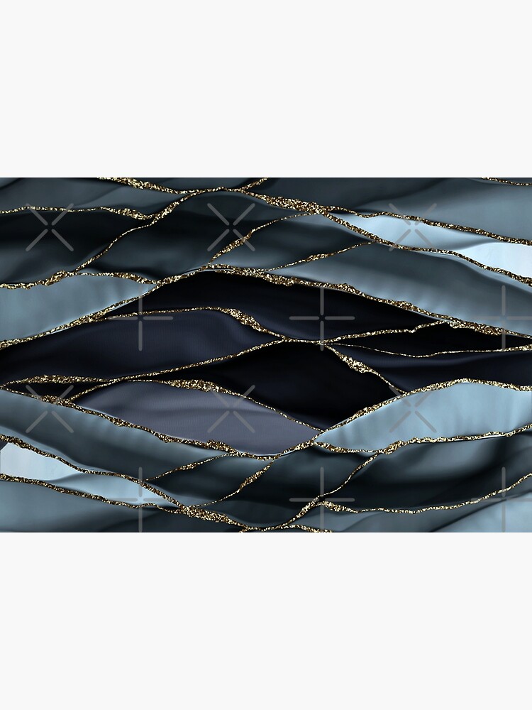 Black And Gray Gold Marble Agate landscapes by MysticMarble