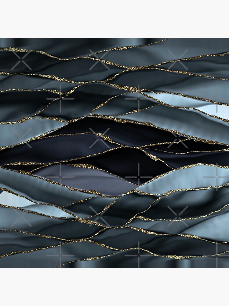 Black And Gray Gold Marble Agate landscapes by MysticMarble