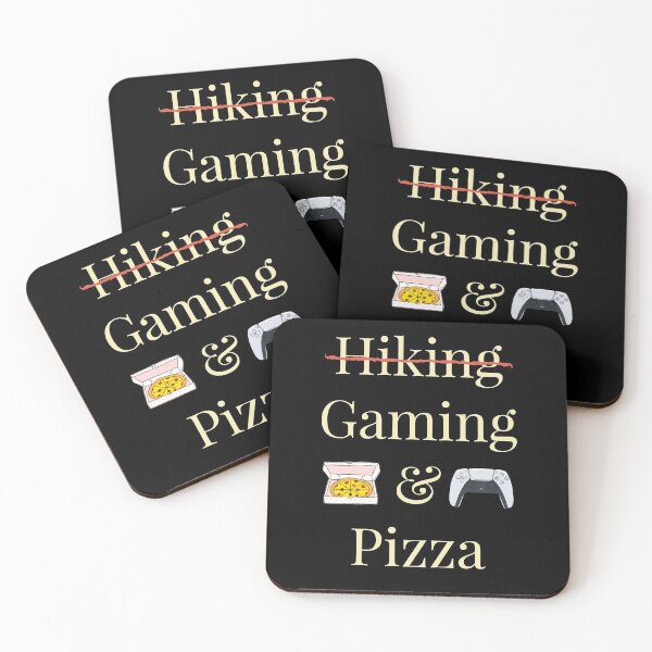 Item preview, HIKING AND PIZZA, Gaming & Pizza designed and sold by LevelUpMerch.