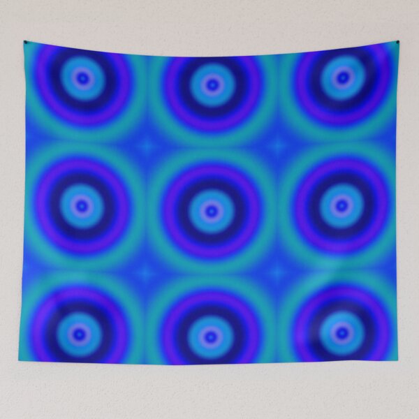 Artikelvorschau, Concentric Circle Blue Mirror - Color Symmetry entworfen und verkauft von gphotobox.