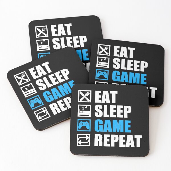 Item preview, EAT SLEEP GAME REPEAT designed and sold by stuff-n-stuff.
