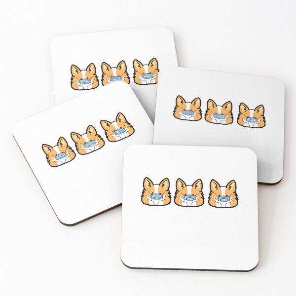 Item preview, Quarantine Corgi Pattern  designed and sold by BubbleCatsArt.