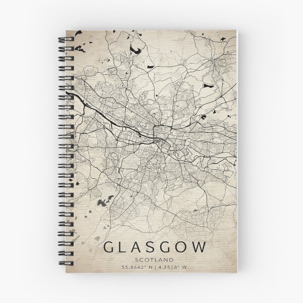 Item preview, Glasgow Scotland Vintage Street Map With Co-ordinates designed and sold by RossWilson12.