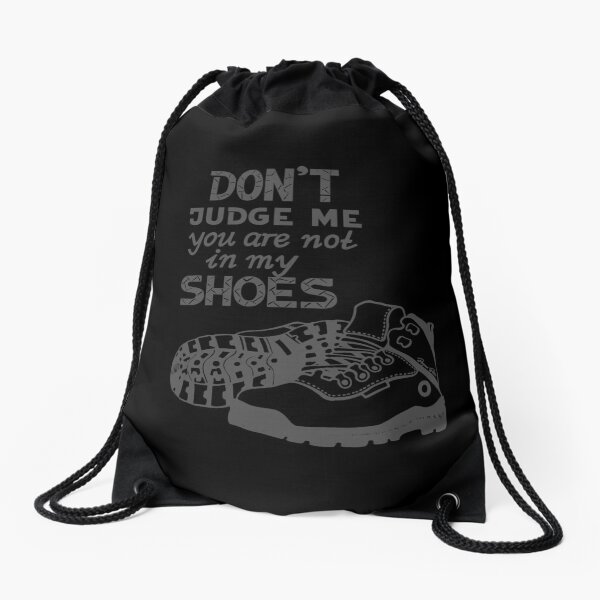 Don't Judge Me - Graphite Drawstring Bag