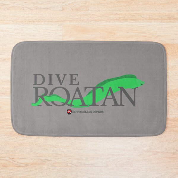 Item preview, Dive Roatan Green Moray Eel with Grey Font designed and sold by BottomlessDiver.