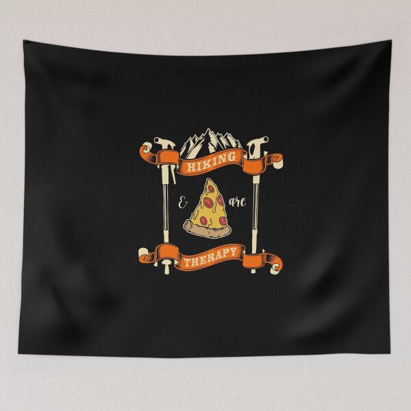 Item preview, Hiking And Pizza Are Therapy designed and sold by sketchypages.