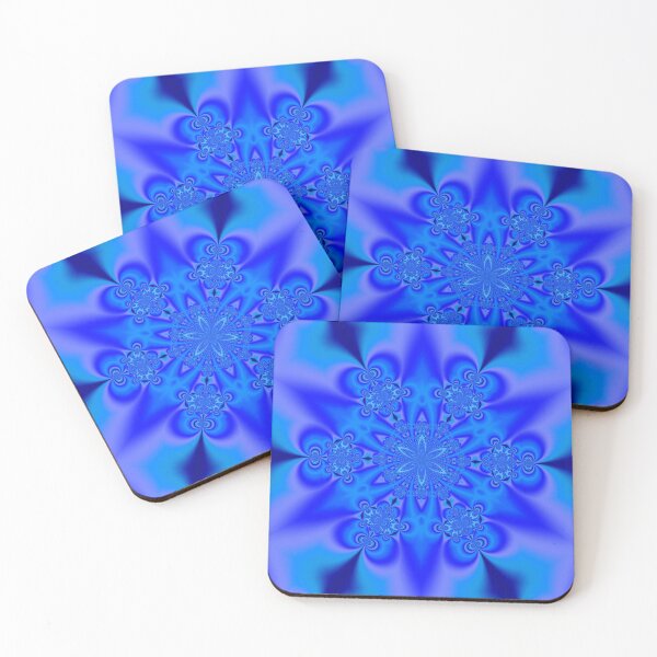 Aperçu de l'œuvre Kaleidoscope Deep Blue Star - Cool Color Symmetry créée et vendue par gphotobox.