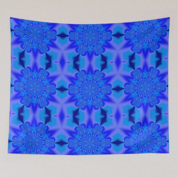 Artikelvorschau, Kaleidoscope Deep Blue Star - Cool Color Symmetry entworfen und verkauft von gphotobox.