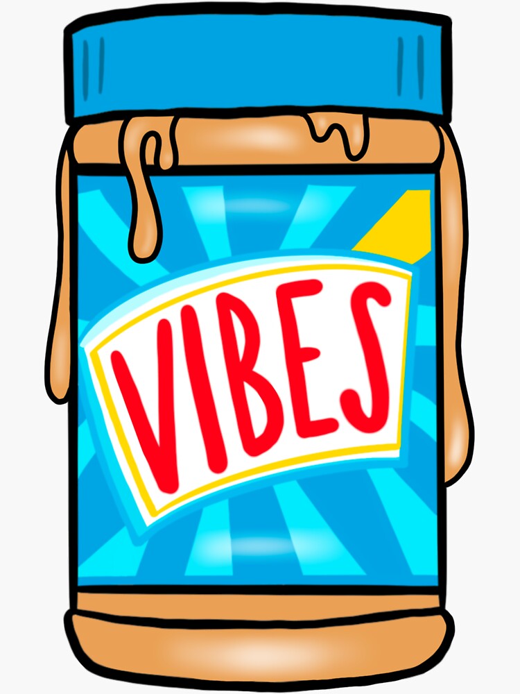 "Peanut Butter Vibes" Sticker by sgerlando Redbubble