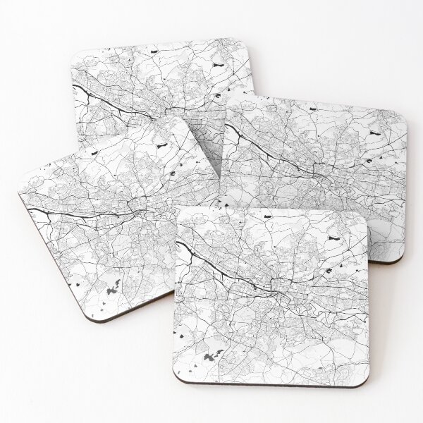 Item preview, Glasgow Scotland Modern Street Map With Co-ordinates designed and sold by RossWilson12.