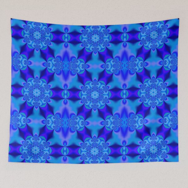 Artikelvorschau, Kaleidoscope Deep Blue Star II - Cool Color Symmetry entworfen und verkauft von gphotobox.