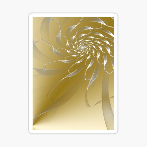 Spiral Ribbons on gold Sticker