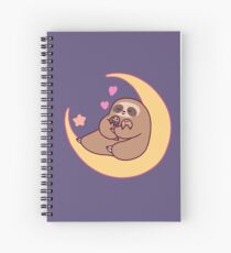 Moon Mama and Baby Sloths Spiral Notebook