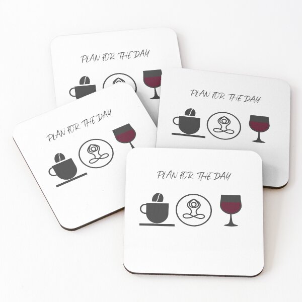 Item preview, Plan For The Day Shirt , Yoga Meditation T-Shirt , Coffee Yoga Wine Shirt designed and sold by Kaupasi.