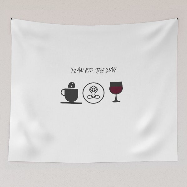 Item preview, Plan For The Day Shirt , Yoga Meditation T-Shirt , Coffee Yoga Wine Shirt designed and sold by Kaupasi.
