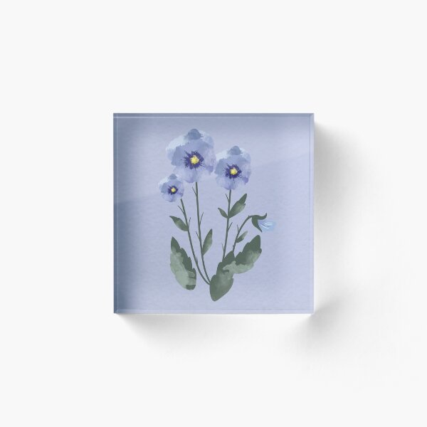 Pansies Acrylic Block