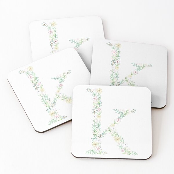Item preview, floral letter k designed and sold by signedbykaty.