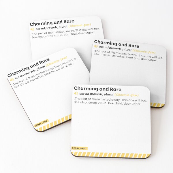 Item preview, Charming and Rare - funny, classified ad car buying proverbs defined designed and sold by PedalLoud.