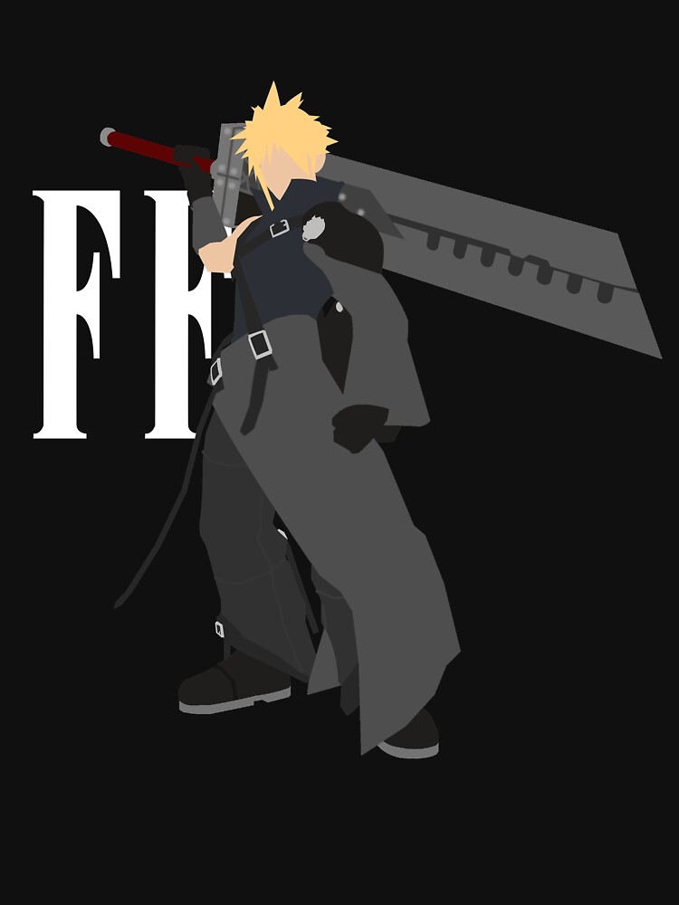 cloud strife advent children shirt color