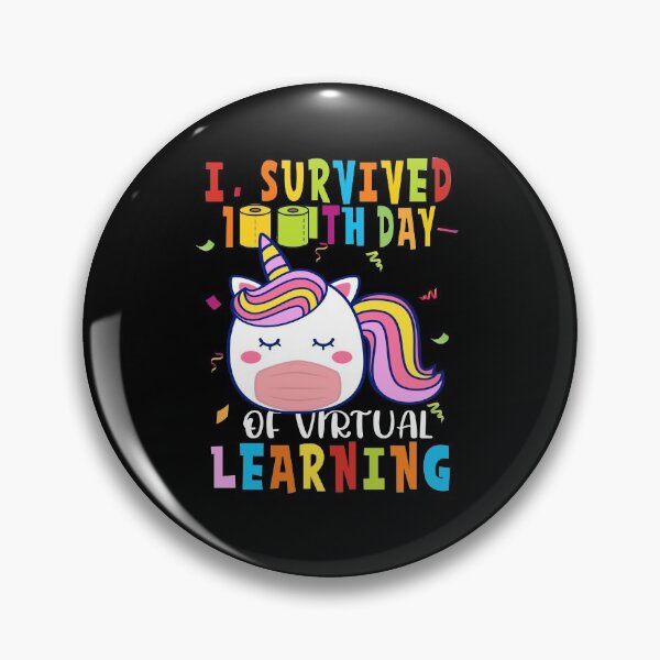 Item preview, survived 100 Days of school virtual teacher kids costume Tee designed and sold by aubb7.