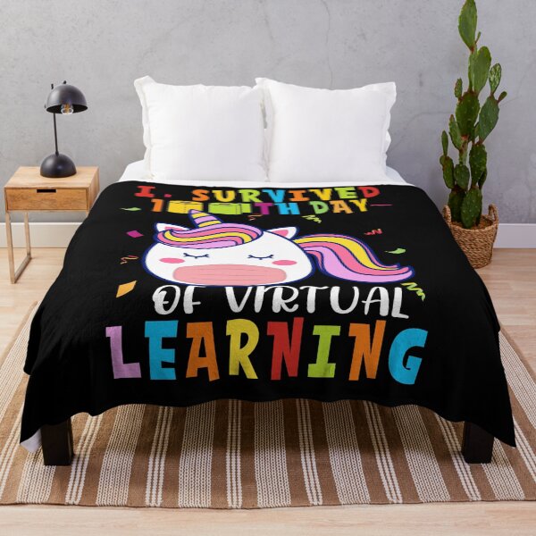 Item preview, survived 100 Days of school virtual teacher kids costume Tee designed and sold by aubb7.