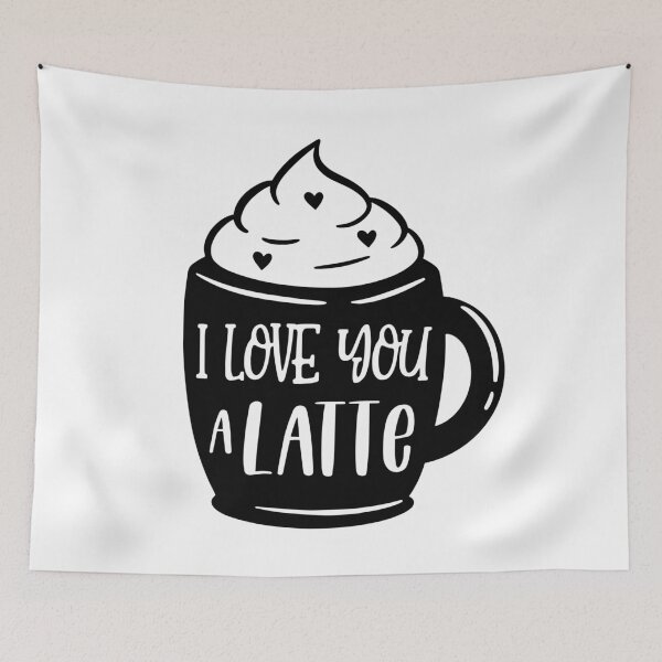 Item preview, I Love You A Latte Funny Valentine Pun designed and sold by MiscelChr.