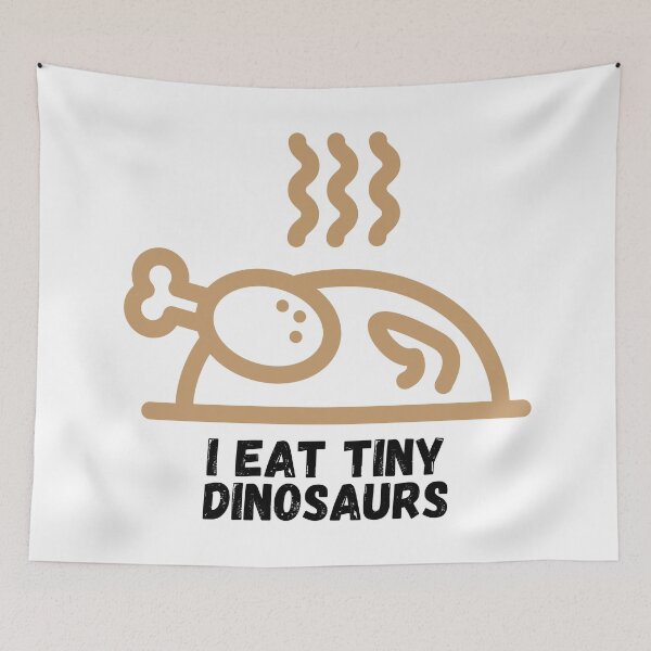 Item preview, I Eat Tiny Dinosaurs Funny Cooking Gift for Cooks Who Like to Prepare and Eat Chicken designed and sold by Nathalie Aynié.