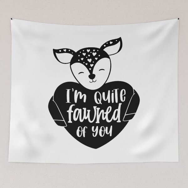 Item preview, I'm Quite Fawned of You Funny Valentine Pun designed and sold by MiscelChr.