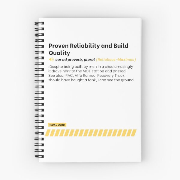 Item preview, Proven Reliability and Build Quality -funny, classified ad, car buying proverbs defined designed and sold by PedalLoud.