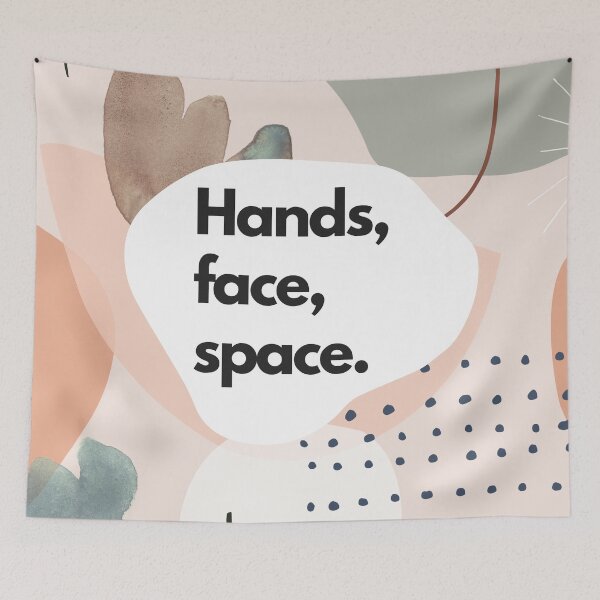 Item preview, Hands Face Space NHS Office Humour Funny Zoom Co Worker Colleague Phrases Jargon designed and sold by BohoStudio.