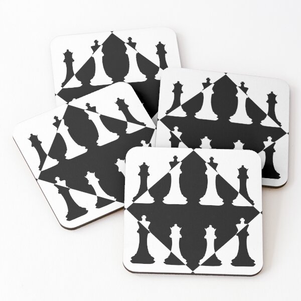 Item preview, Chess Diamond Pattern Queen King Black White designed and sold by Harlake.