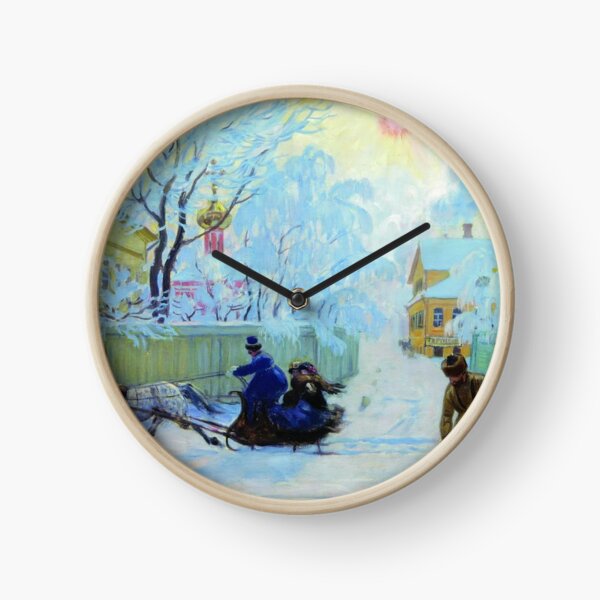 Boris Kustodiev Frosty Day, 1913 - Frosty Morning Clock