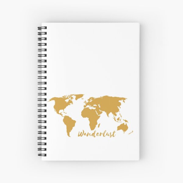 Wanderlust World Map Spiral Notebook