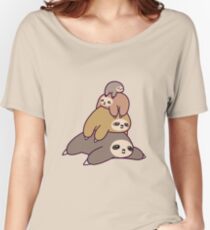 Sloth Stack Women's Relaxed Fit T-Shirt